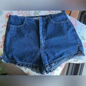 Esprit Dark Blue Jean Shorts - Daisy dukes this frilly never goes out of style